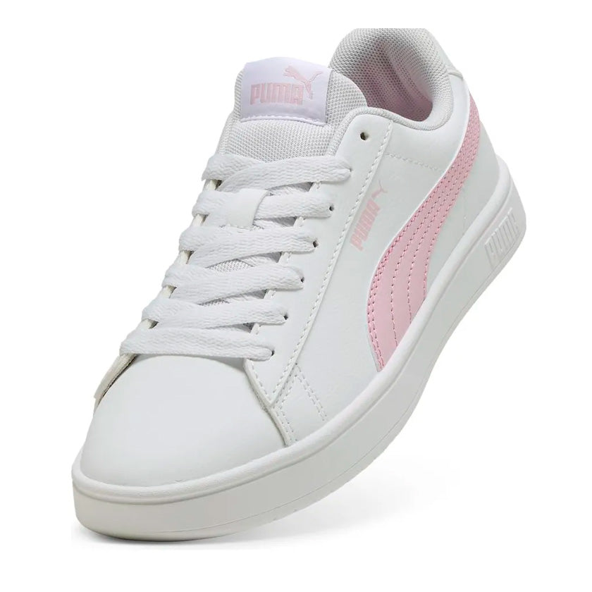 Tenis Puma Rickie Classic 394251 28 para mujer casual color blanco con rosa