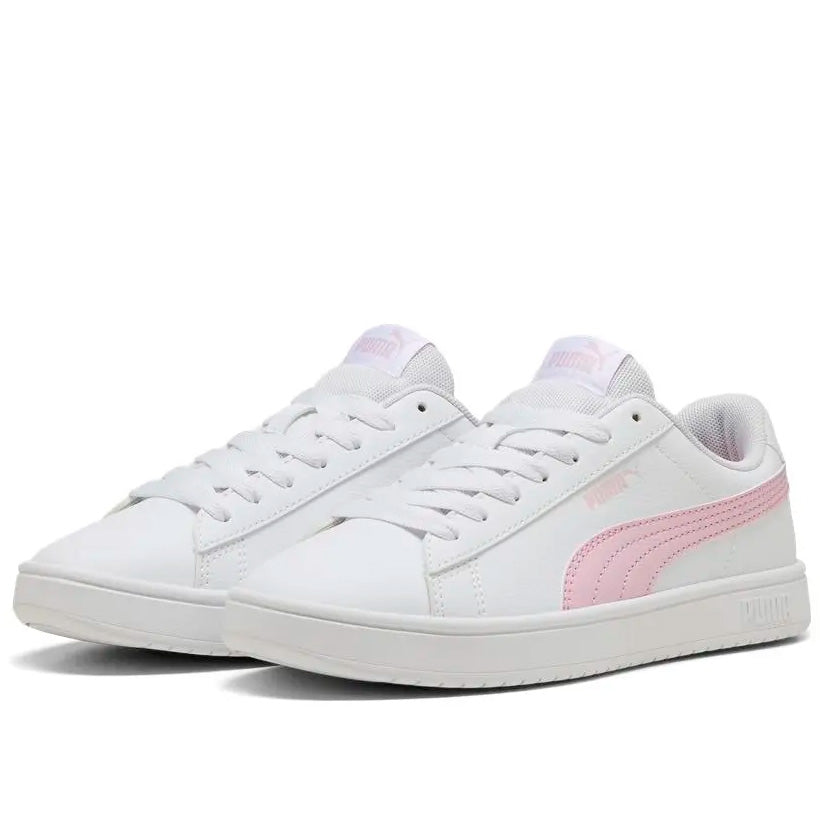 Tenis Puma Rickie Classic 394251 28 para mujer casual color blanco con rosa