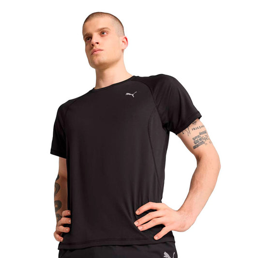 Playera Puma Run Velocity Tee Poly 526600 01 para hombre running color negro