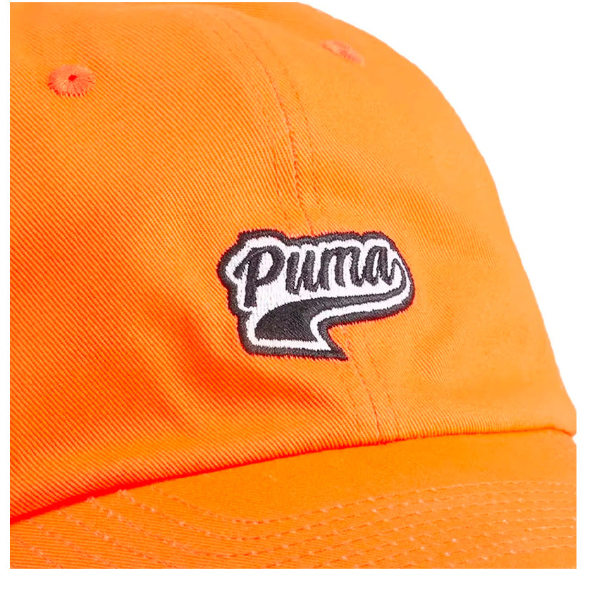 Gorra Puma Script Logo Cap 024032 05 unisex de color naranja de uso casual