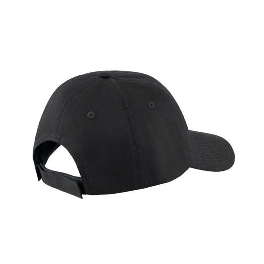 Gorra Puma Sportswear Cap 024036 01 unisex de color negro con letras en blanco de uso casual