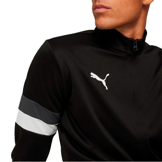 Conjunto Puma Teamrise Tracksuit 658653 03 para hombre entrenamiento color negro con blanco