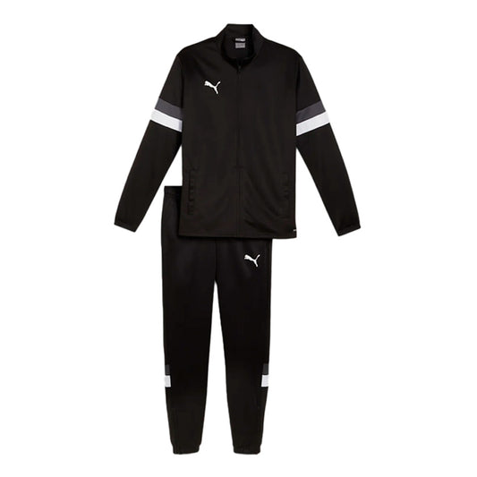 Conjunto Puma Teamrise Tracksuit 658653 03 para hombre entrenamiento color negro con blanco