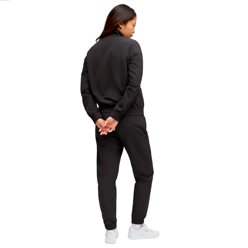 Conjunto Puma Woven Tracksuit CL 688163 01 para mujer entrenamiento color negro con blanco