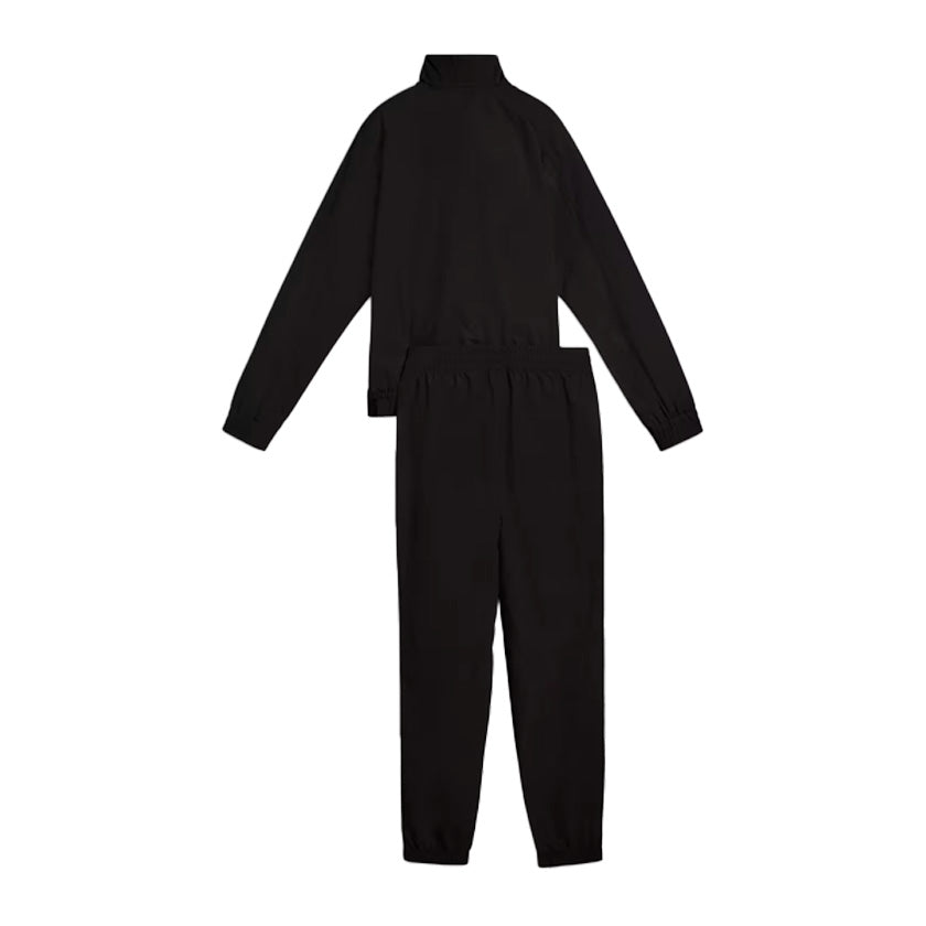 Conjunto Puma Woven Tracksuit CL 688163 01 para mujer entrenamiento color negro con blanco