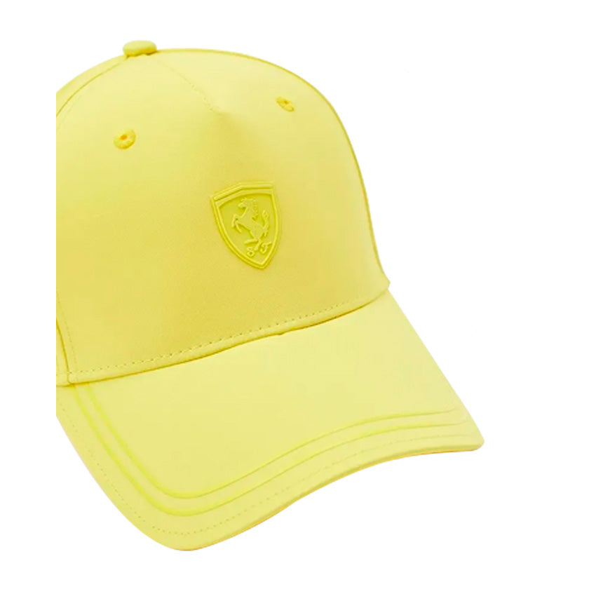 Gorra Puma Ferrari Sptwr Style BB Cap 024454 06 unisex de color amarillo con logo de Ferrari de uso casual