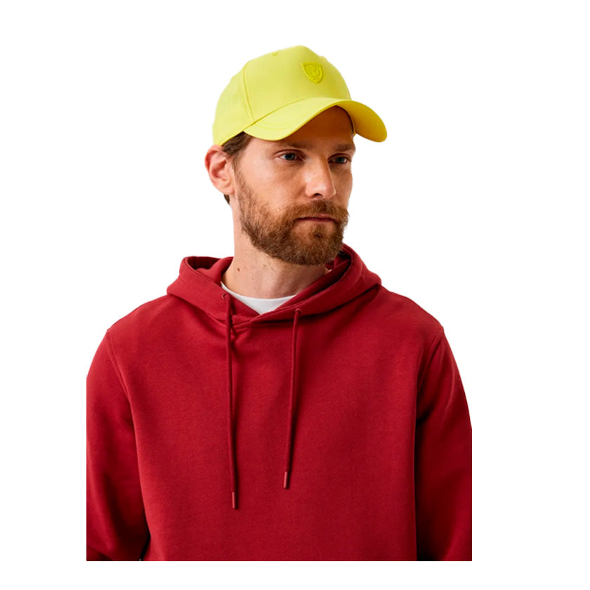 Gorra Puma Ferrari Sptwr Style BB Cap 024454 06 unisex de color amarillo con logo de Ferrari de uso casual