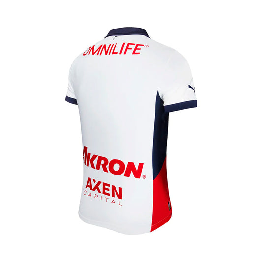 Jersey Puma Chivas Visita 24/25 763697 01 para hombre de color blanco de uso casual/deportivo