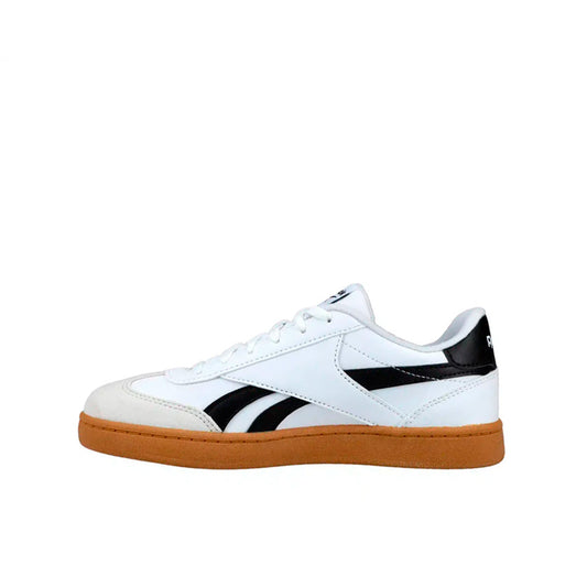 Tenis Reebok Smash Edge 100221602 para mujer/joven casual color blanco con negro y punta en T beige