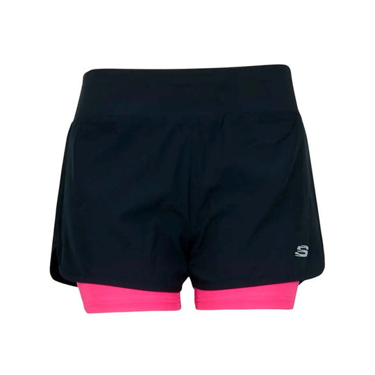 Skechers Short Dama Ngo/Ros Aws018Bkpk