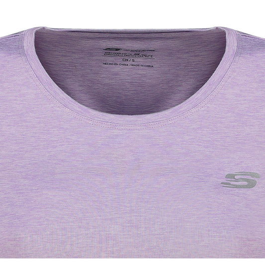 Playera Skechers AWX069LIL para mujer entrenamiento color lila