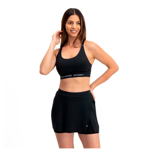 Top Skechers AWB017BLK para mujer entrenamiento color negro