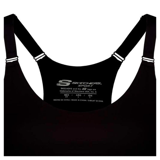 Top Skechers AWB017BLK para mujer entrenamiento color negro