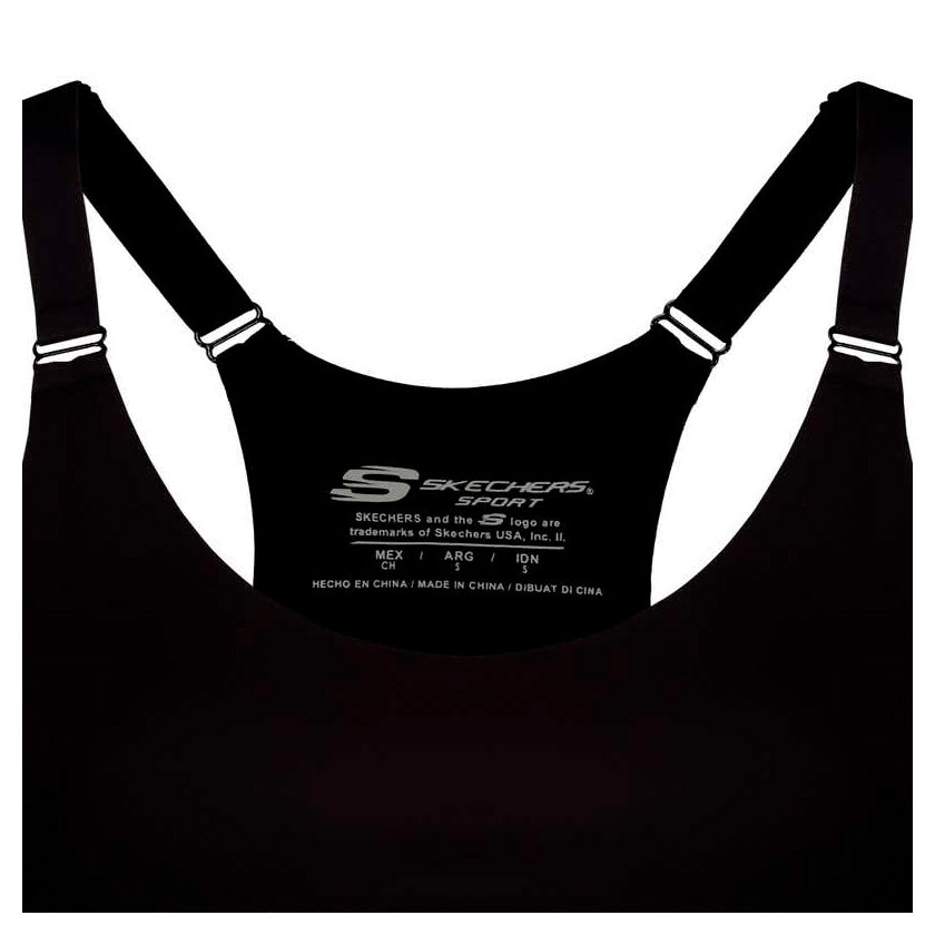 Top Skechers AWB017BLK para mujer entrenamiento color negro