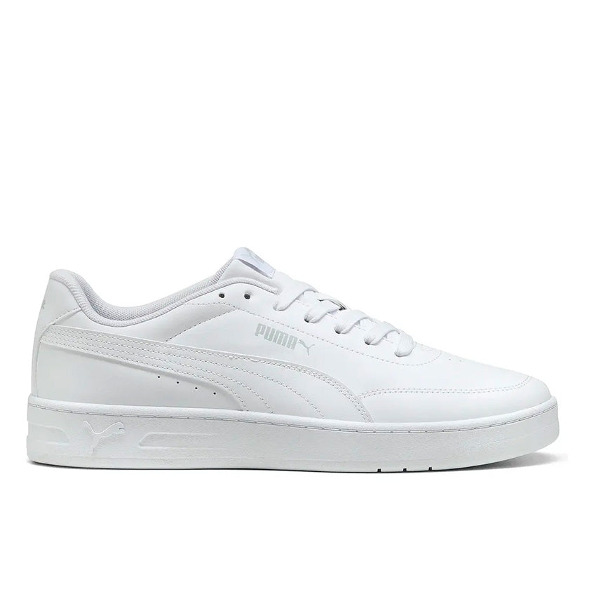 Tenis Puma Court Classic Clean 402223 02 Blanco Negro - Unisex Basico