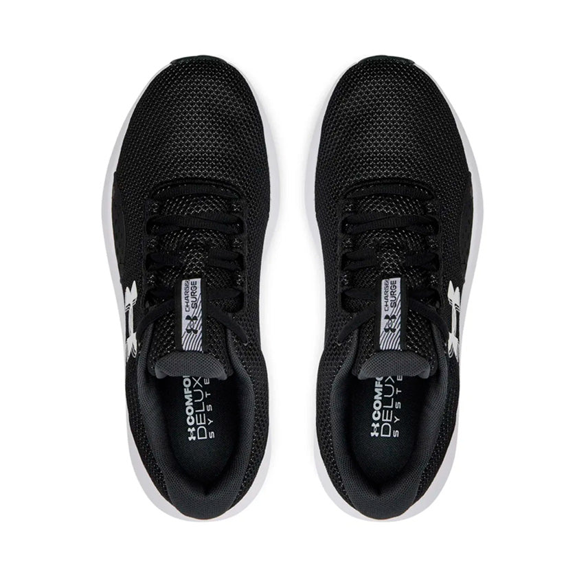 Tenis Negros Suela Blanca  Under Armour Charged Surge 4 3027000001 Hombre Para Correr