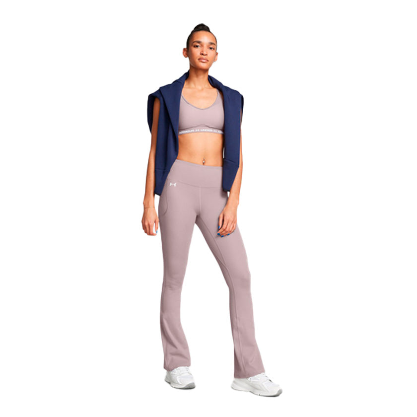 Leggings Under Armour Motion Flare 1379176-015 para mujer de color lila/rosa de uso para entrenamiento