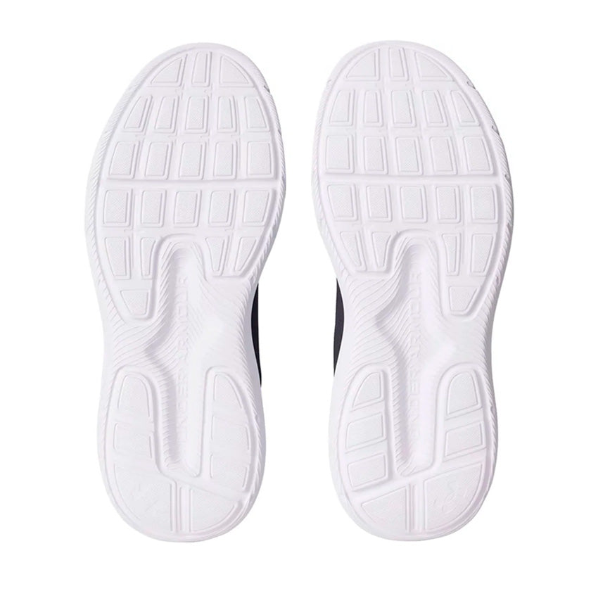 Tenis Under Armour Phade RN 3 3028252-410 en color azul marino con suela blanca para hombre