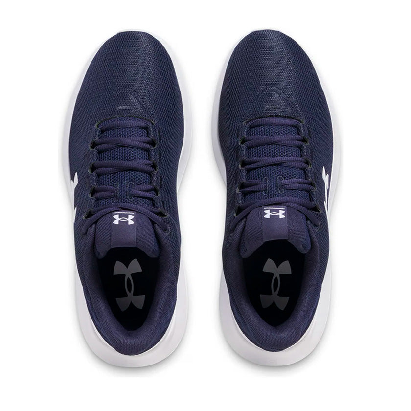 Tenis Under Armour Phade RN 3 3028252-410 en color azul marino con suela blanca para hombre