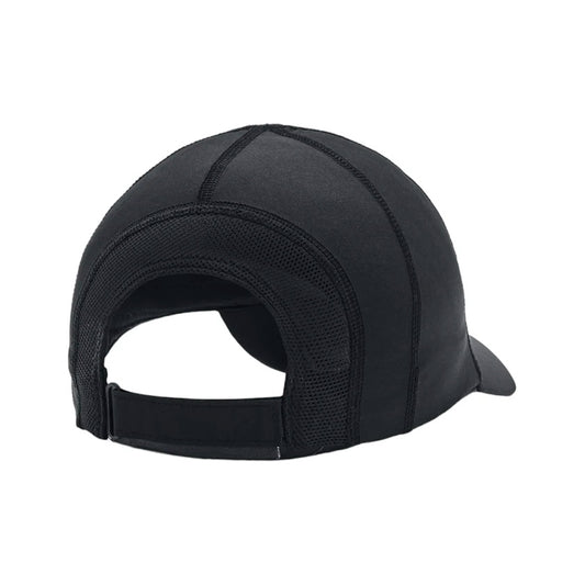 Gorra Under Armour Shadow Run Adj 1369795-001 unisex de color negro de uso para correr