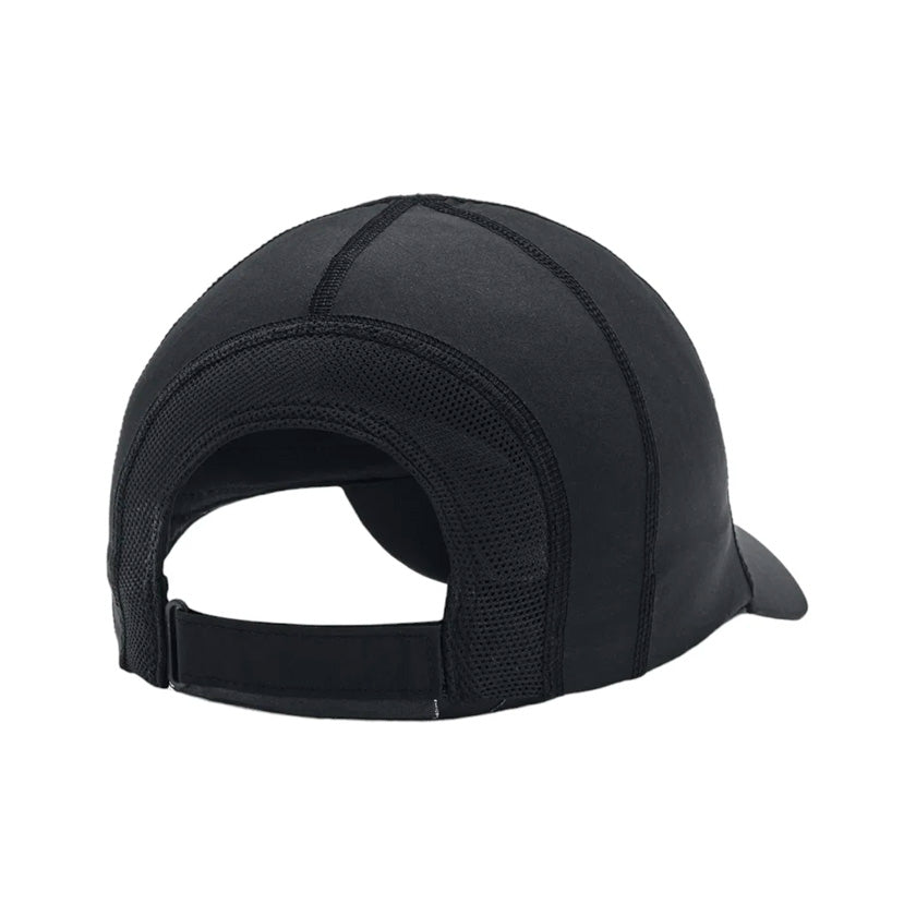 Gorra Under Armour Shadow Run Adj 1369795-001 unisex de color negro de uso para correr