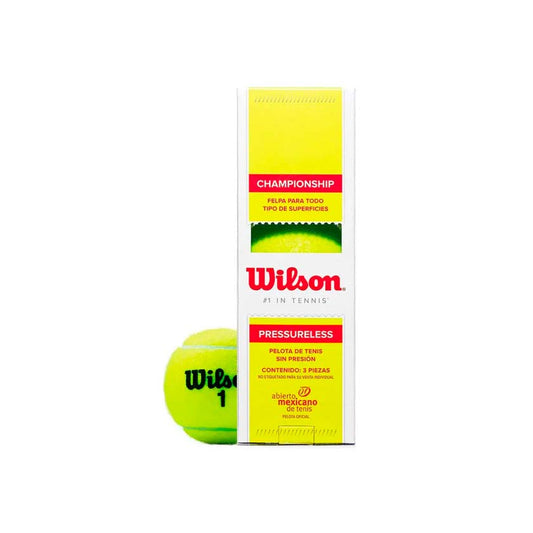 Wilson Pelota Tenis Pressureless C/3 Wrt1305S0 para hombre y mujer